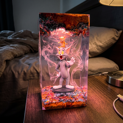 Tom And Jerry Resin Lamp